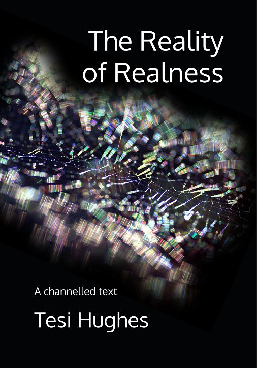 Cover of "The Realness of Reality" by Tesi Hughes, featuring abstract textured patterns.
